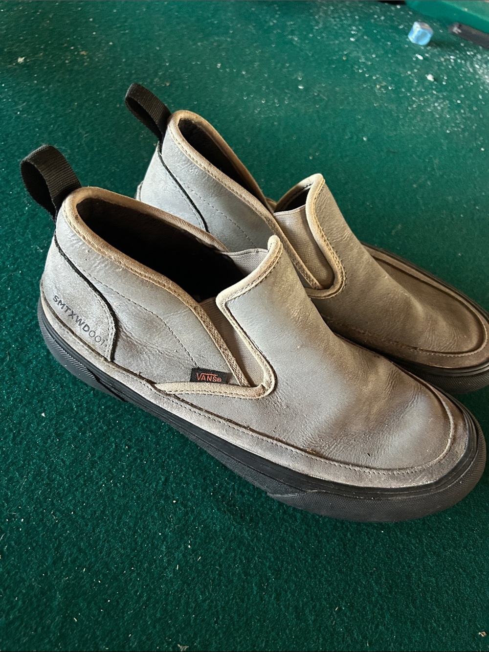 Vans Men’s Slip-On Rain & Snow Boots in Light Gray with Black Sole